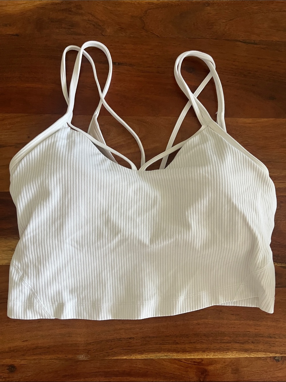 Lululemon Ribbed Strappy bra top - white